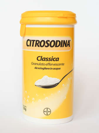 MILAN, ITALY - CIRCA AUGUST 2019: Citrosodina liver salts
