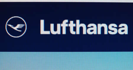 FRANKFURT AM MAIN, GERMANY - CIRCA AUGUST 2019: Lufthansa sign on website