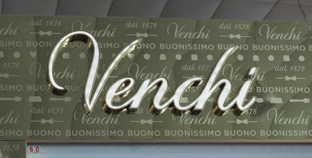 CASELLE, ITALY - CIRCA AUGUST 2019: Venchi signのeditorial素材