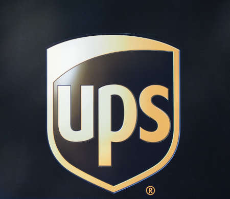 DUESSELDORF, GERMANY - CIRCA AUGUST 2019: UPS signのeditorial素材