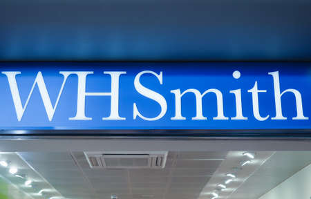 CASELLE, ITALY - CIRCA AUGUST 2019: WHSmith sign