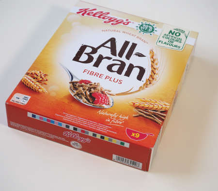 BATTLE CREEK, USA - CIRCA AUGUST 2019: Kellogg's all branのeditorial素材