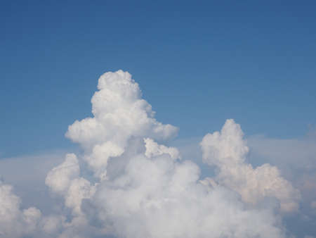 blue sky with clouds seen from plane useful as a background