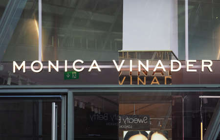 LONDON, UK - CIRCA SEPTEMBER 2019: Monica Vinader storefront