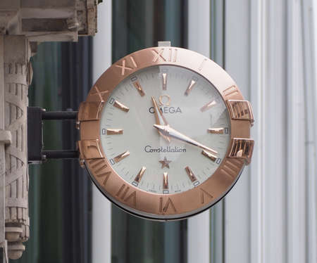 LONDON, UK - CIRCA SEPTEMBER 2019: Omega sign