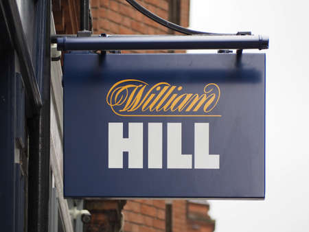 LONDON, UK - CIRCA SEPTEMBER 2019: William Hill signのeditorial素材