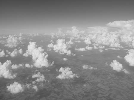 blue sky with clouds seen from plane useful as a background