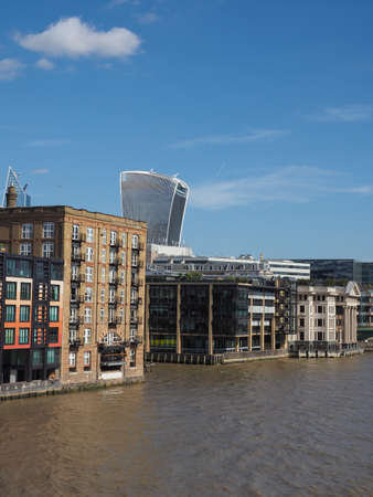 LONDON, UK - CIRCA SEPTEMBER 2019: Panoramic view of River Thames