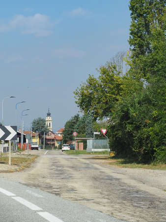 POIRINO, ITALY - CIRCA SEPTEMBER 2019: View of the city of Poirinoのeditorial素材