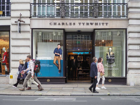 LONDON, UK - CIRCA SEPTEMBER 2019: Charles Tyrwhitt storefront