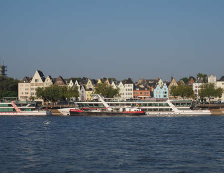 KOELN, GERMANY - CIRCA AUGUST 2019: View of the city skyline from the riverのeditorial素材