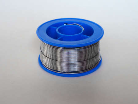 spool of solder wire for electrical solderingの写真素材
