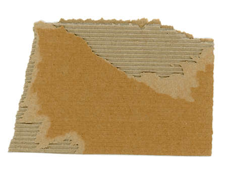 grunge brown corrugated cardboard texture useful as a backgroundの写真素材