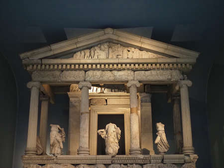 LONDON, UK - CIRCA SEPTEMBER 2019: Nereid Monument Lykian tomb found at Xanthos, at the British Museumのeditorial素材