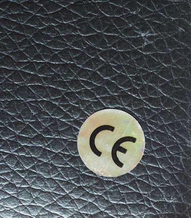 BRUESSEL, BELGIUM - CIRCA NOVEMBER 2019: CE marking certification mark for conformity with health safety and environmental protection standards for products sold within the European Economic Area (EEA)のeditorial素材