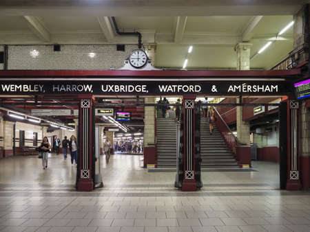 LONDON, UK - CIRCA SEPTEMBER 2019: Baker Street tube stationのeditorial素材