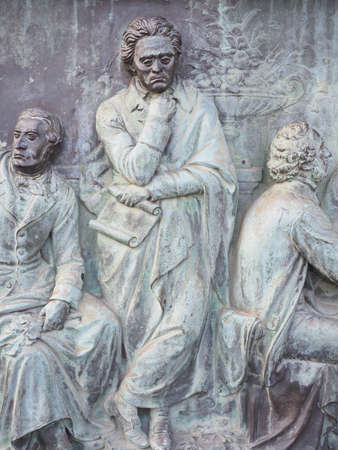 KOELN, GERMANY - CIRCA AUGUST 2019: Beethoven at memorial for King Friedrich Wilhelm III in Heumarkt squareのeditorial素材
