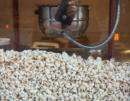 pop corn prepared useful as a backgroundの写真素材