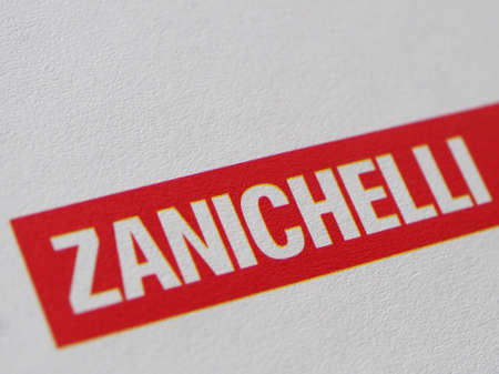 BOLOGNA, ITALY - CIRCA DECEMBER 2019: Zanichelli sign on a book cover