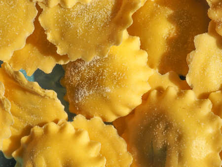 agnolotti traditional Italian pasta food filled with cheese and vegetables