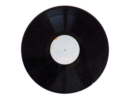 broken vinyl record vintage analog music recording mediumの写真素材