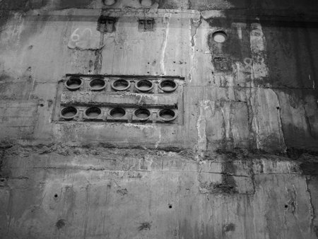 LONDON, UK - CIRCA SEPTEMBER 2019: Tate Modern art gallery in South Bank power station in black and whiteのeditorial素材