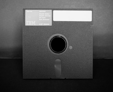 NEW YORK, USA - CIRCA FEBRUARY 2020: IBM floppy diskのeditorial素材