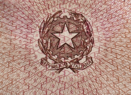 ROME, ITALY - CIRCA FEBRUARY 2020: Repubblica Italiana (translation Italian Republic) emblem of Italyのeditorial素材