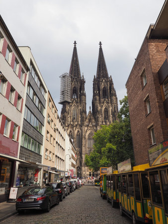 KOELN, GERMANY - CIRCA AUGUST 2019: Koelner Dom Hohe Domkirche Sankt Petrus (meaning St Peter Cathedral) gothic churchのeditorial素材