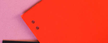 wide abstract modern art background with colour paperの写真素材