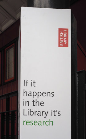 LONDON, UK - CIRCA SEPTEMBER 2019: The British Library, national library of the United Kingdomのeditorial素材