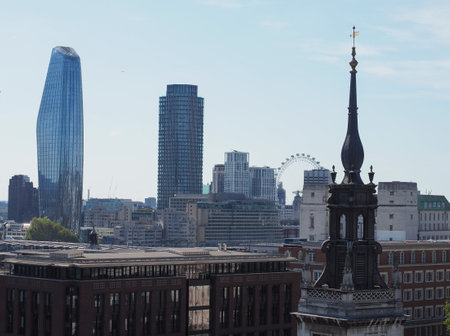 LONDON, UK - CIRCA SEPTEMBER 2019: View of the City of London skylineのeditorial素材