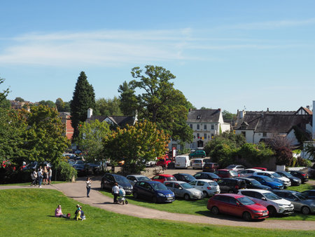 CHEPSTOW, UK - CIRCA SEPTEMBER 2019: View of the city of Chepstowのeditorial素材