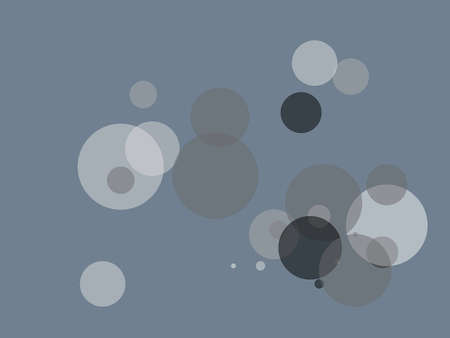 Abstract minimalist grey illustration with circles and slate gray background