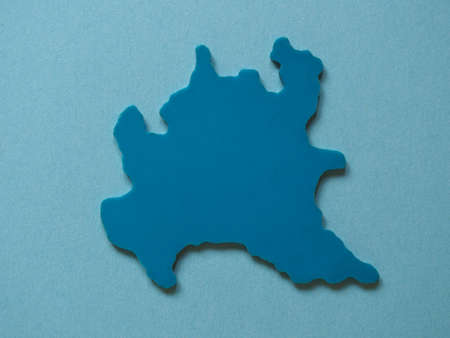 Italian Lombardia (Lombardy) region as a plastic shape