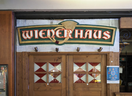 TURIN, ITALY - CIRCA JUNE 2020: Wienerhaus restaurantのeditorial素材