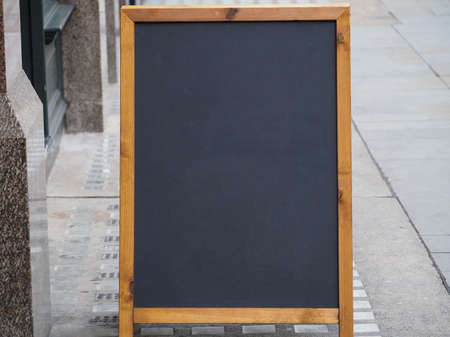 blank blackboard with copy space for your own messageの写真素材