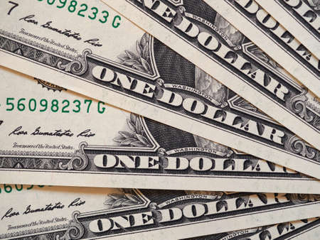 Dollar banknotes money (USD), currency of United Statesの写真素材