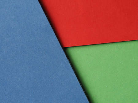 red green and blue cardboard texture useful as a backgroundの写真素材