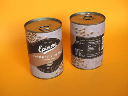 SALT LAKE CITY, USA - CIRCA JUNE 2021: Canned Epicure cannellini beans in salted waterのeditorial素材