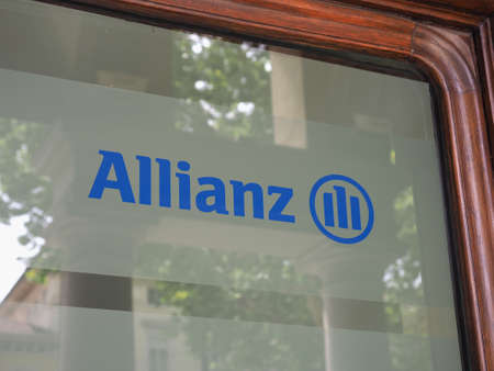 TURIN, ITALY - CIRCA AUGUST 2021: Allianz insurance storefrontのeditorial素材