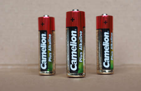 SHENZHEN, CHINA - CIRCA AUGUST 2021: Camelion 1.5 V AAA batteriesのeditorial素材