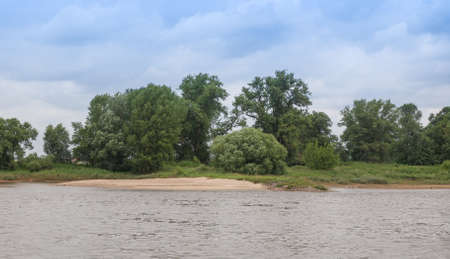 View of the Elbe river in Dessau, Germanyの写真素材
