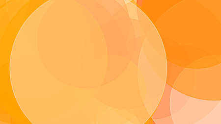Abstract minimalist orange illustration with circles and white backgroundの写真素材