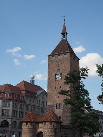 NUERNBERG, GERMANY - CIRCA JUNE 2022: Weisser Turm translation white towerのeditorial素材