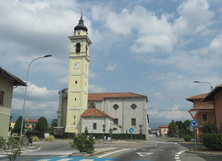 CERRIONE, ITALY - CIRCA JULY 2022: View of the city centreのeditorial素材