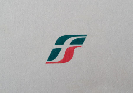 ROME, ITALY - CIRCA AUGUST 2022: Trenitalia sign on Italian train ticketのeditorial素材