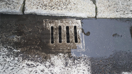 rain drain copy space top view copy space