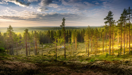 finnish forest natural landscape, AI generated image