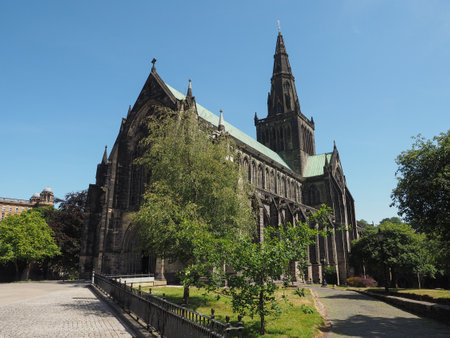 Glasgow cathedral aka High Kirk or St Kentigern or St Mungo in Glasgow, UKの写真素材